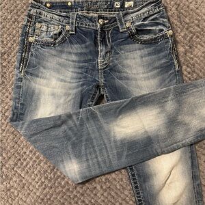 Miss Me Distressed Blue Skinny Jeans
